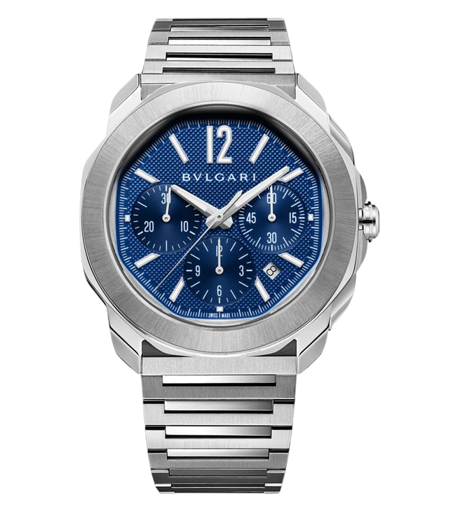 Octo Roma Chronograph Steel Blue Dial